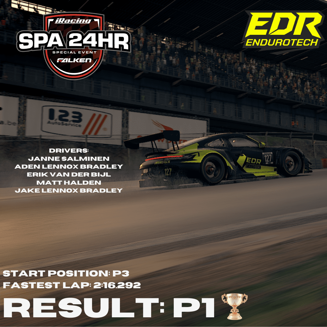 Endurotech Racing Porsche at Spa 24 Hour