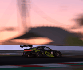 Yellow Endurotech Racing Porsche with team livery in iRacing